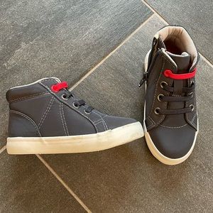Cat & Jack Blue Gray Zip Up High Top Sneakers - EUC toddler 6